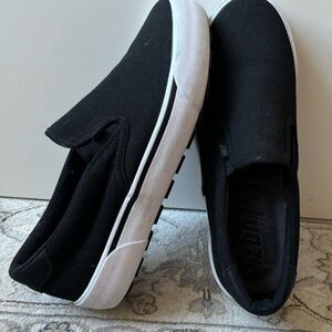 Lugz Black Canvas Slip-On Shoes